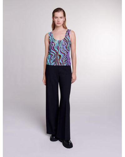 Maje Sequinned Top - Blue