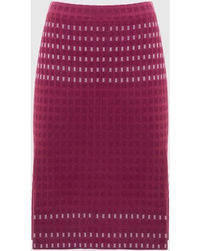 Malo Silk Skirt - Purple