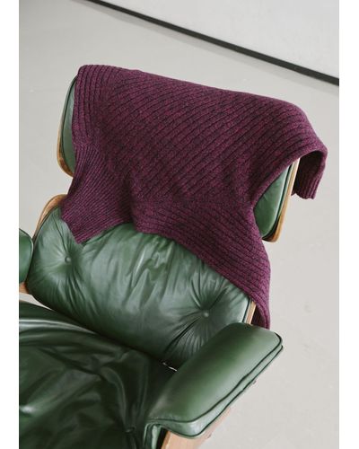 Malo Mouliné Cashmere Turtleneck Sweater - Purple