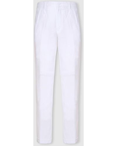 Malo Linen Pants - White
