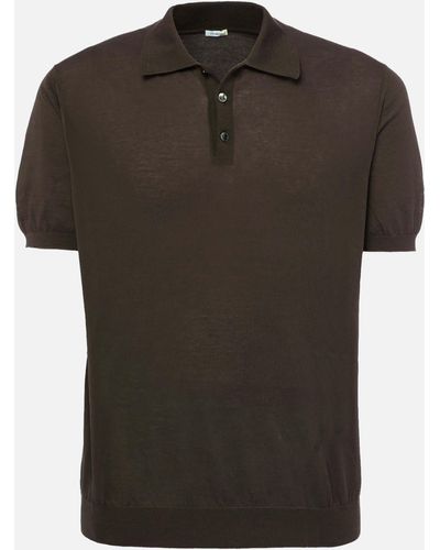 Malo Makò Cotton Polo Shirt - Black