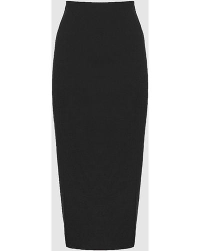 Malo Blended Cotton Skirt - Black