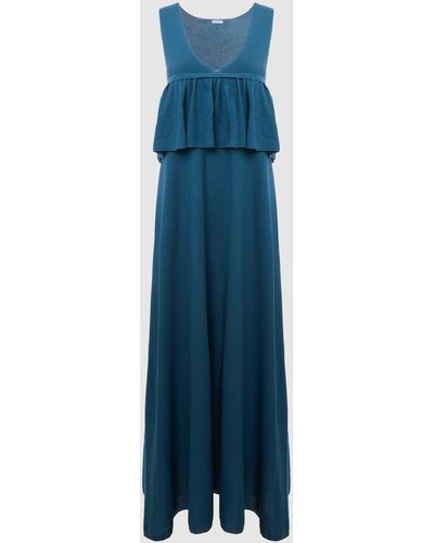 Malo Cotton Dress - Blue