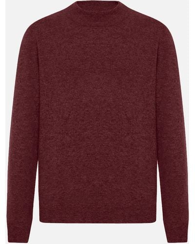 Malo Cashmere And Silk Turtleneck Sweater - Red