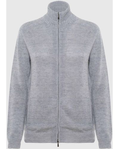 Malo Linen And Cotton Bomber - Gray