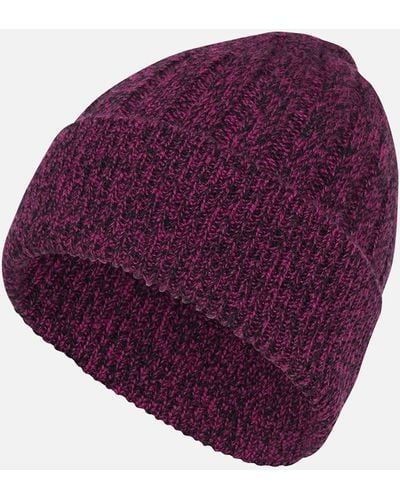 Malo Mouliné Cashmere Hat - Purple