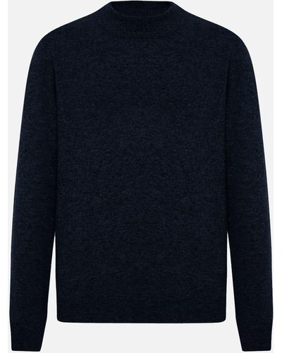 Malo Cashmere And Silk Turtleneck Sweater - Blue