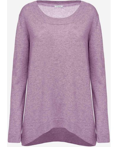 Malo Crew Neck Sweater - Purple