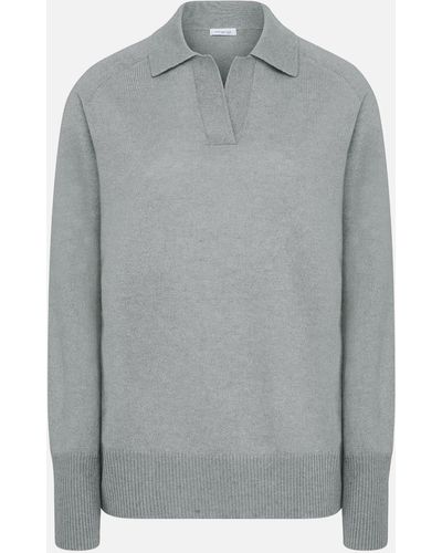 Malo Cashmere Polo Shirt - Gray