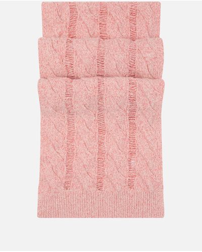 Malo Cashmere, Wool And Silk Mouliné Scarf - Pink