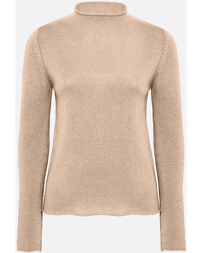 Malo Cashmere Turtleneck Sweater - Natural