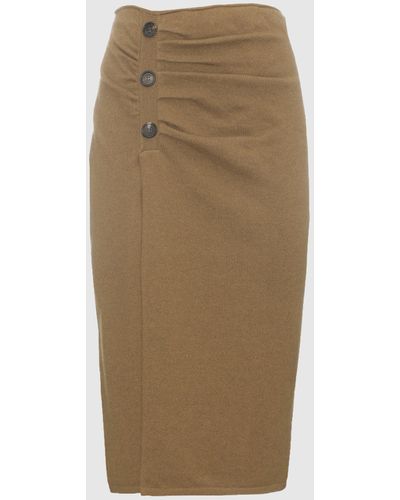 Malo Cashmere Skirt - Natural