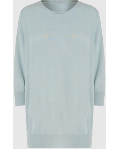 Malo Cotton Crewneck Sweater - Blue