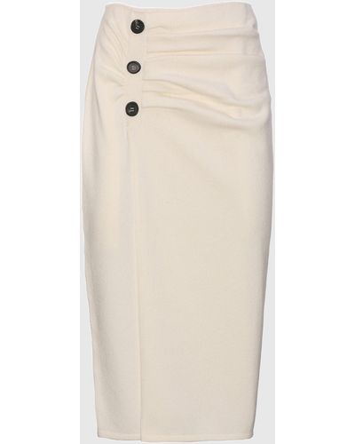 Malo Cashmere Skirt - White