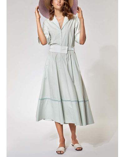 Malo Stretch Cotton Dress - Gray