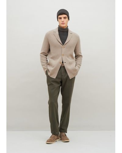 Malo Virgin Wool And Cashmere Jacket - Natural