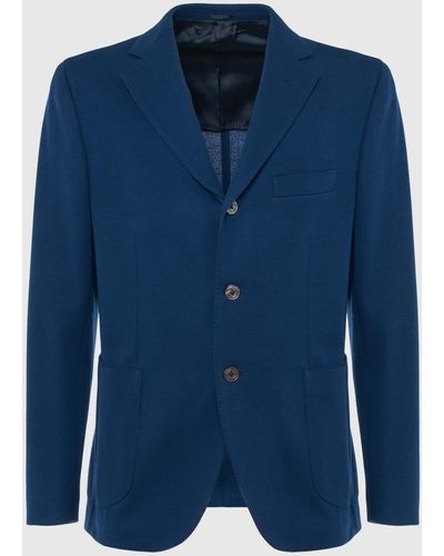 Malo Cotton Jacket - Blue