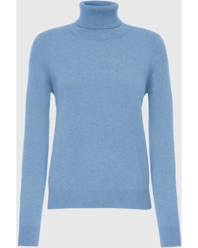 Malo High Neck Sweater - Blue