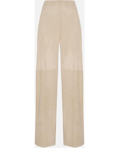 Malo Suede Pants - White