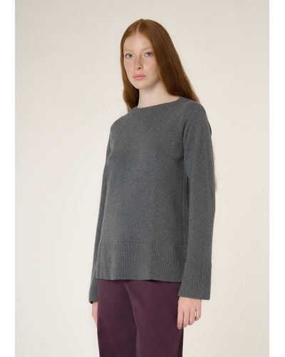 Malo Regenerated Cashmere And Wool Crewneck Sweater - Gray