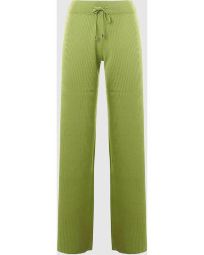 Malo Silk Pants - Green