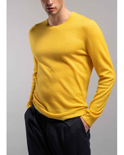 Malo Cashmere Crewneck Sweater - Yellow