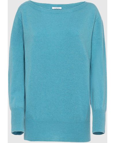Malo Cashmere Boat Neck Sweater - Blue