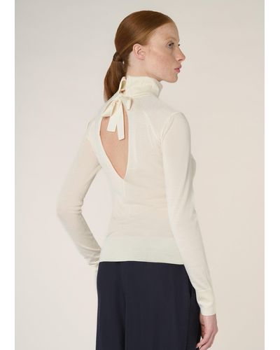 Malo Cashmere And Silk Turtleneck Sweater - Natural
