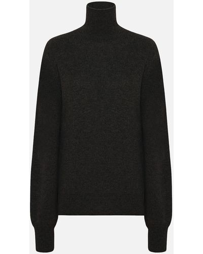 Malo Cashmere Turtleneck Sweater - Black
