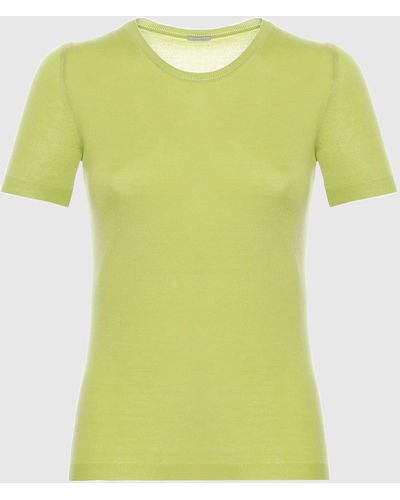 Malo Light Cashmere And Silk Crewneck Sweater - Yellow