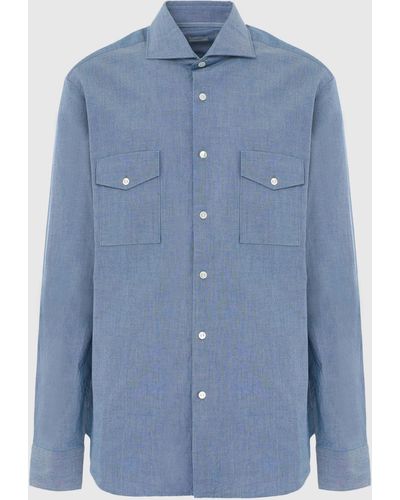 Malo Cotton Shirt - Blue