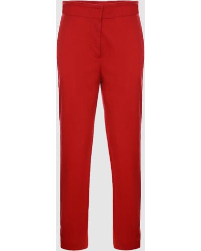 Malo Stretch Cotton Pants - Red