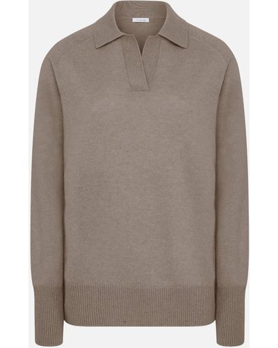 Malo Cashmere Polo Shirt - Gray
