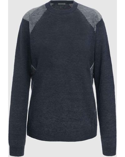 Malo Linen And Cotton Crewneck Sweater - Blue