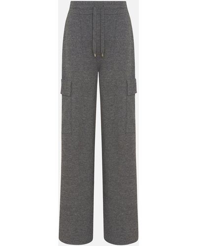 Malo Wool And Cashmere Cargo Pants - Gray