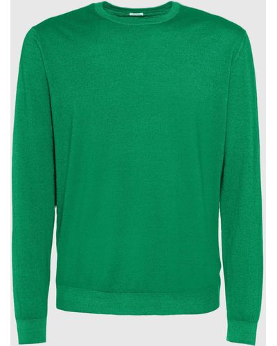 Malo Cashmere And Silk Crewneck Sweater - Green