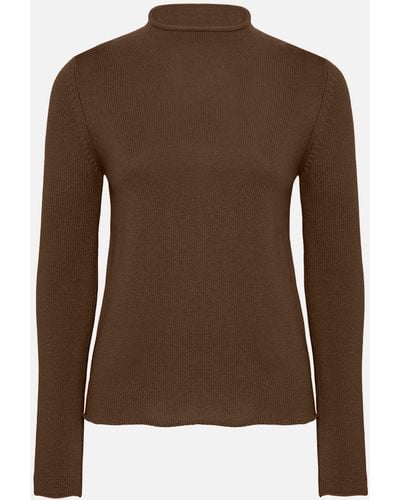 Malo Cashmere Turtleneck Sweater - Brown