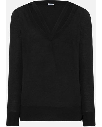 Malo V-Neck Sweater - Black