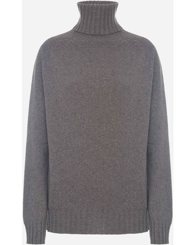 Malo Cashmere Turtleneck Sweater, Re-Cashmere - Gray