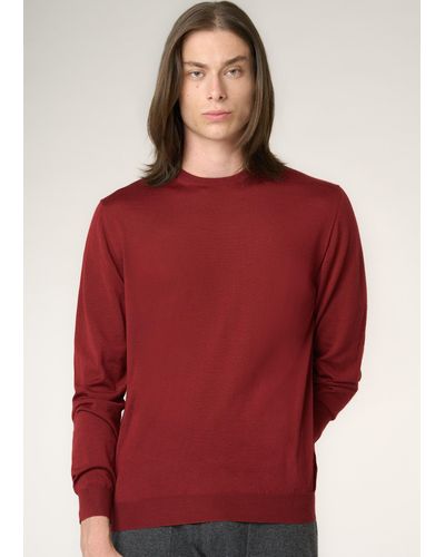Malo Cashmere And Silk Crewneck Sweater - Red