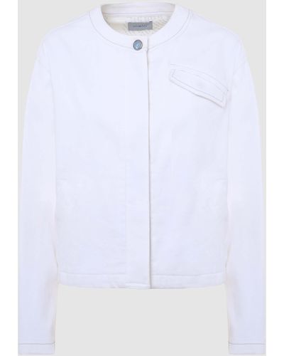 Malo Stretch Cotton Jacket - White