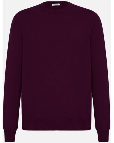 Malo Cashmere Crewneck Sweater - Purple