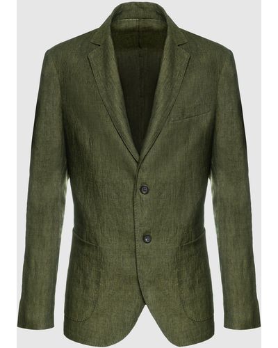 Malo Linen Jacket - Green