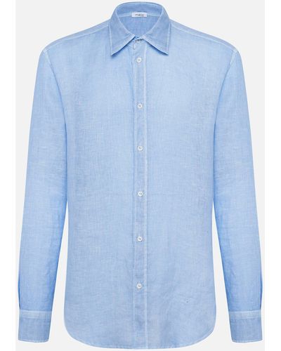 Malo Linen Shirt - Blue