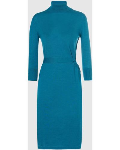 Malo Cashmere And Silk Dress - Blue