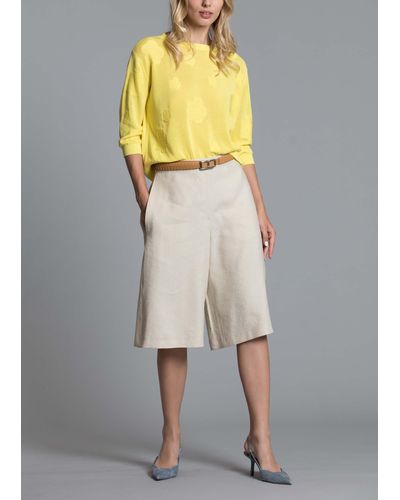 Malo Silk And Hemp Bermuda Shorts - Yellow