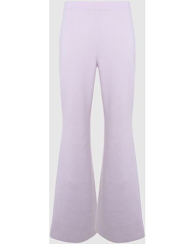 Malo Virgin Wool Blend Pants - Purple