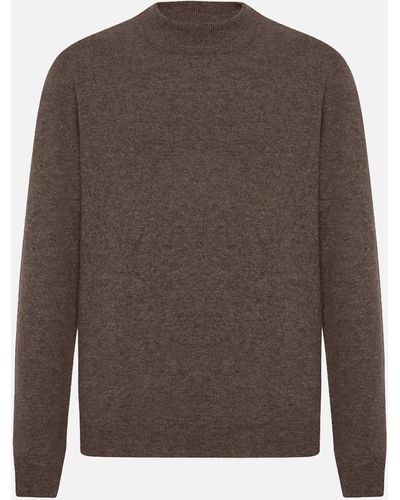 Malo Cashmere And Silk Turtleneck Sweater - Brown