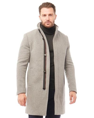 Feraud mens premium funnel neck car coat navy Clearance