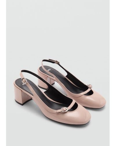 Mango Heeled Shoes With Buckle - Pink